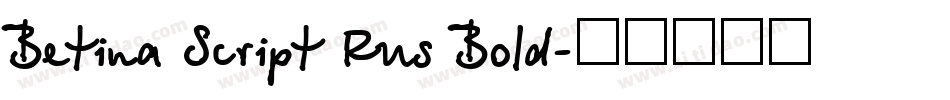 Betina Script Rus Bold字体转换